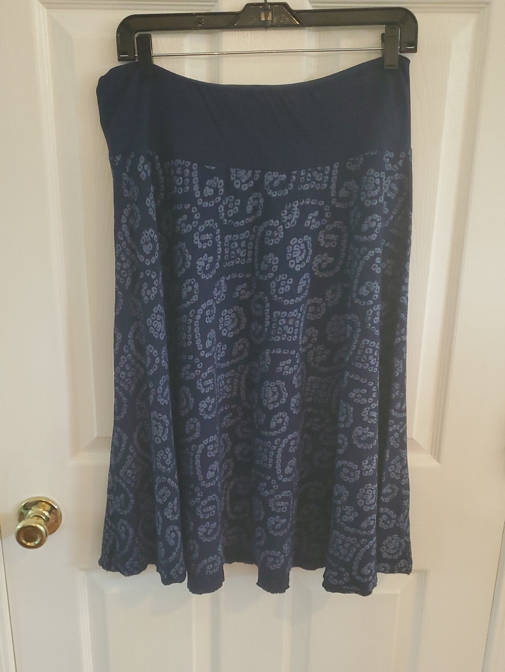 Velvet By Graham & Spencer Women’s Navy Blue Printed A-Line Skirt